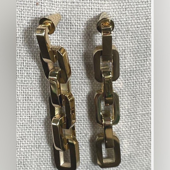 Eddie Borgo Gold Vermeil Supra chain link earrings with dust bag - Picture 7 of 7